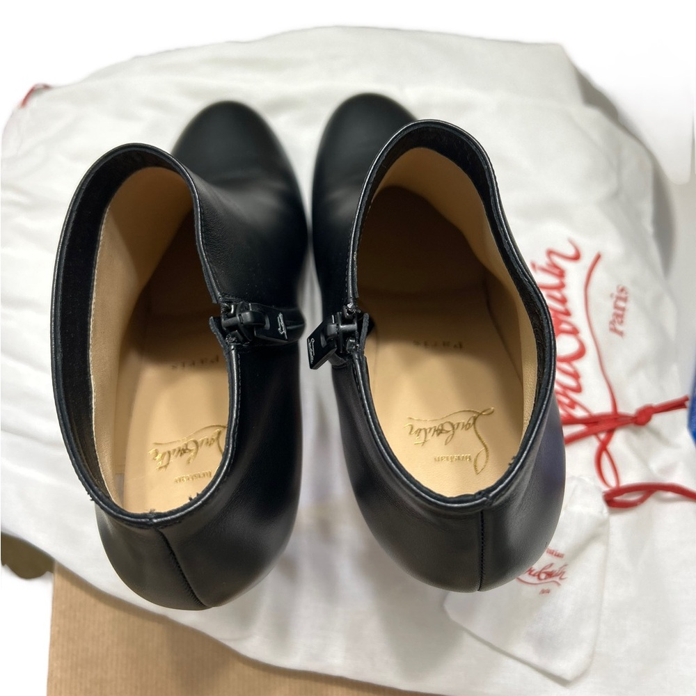 NEW CHRISTIAN LOUBOUTIN BELLE ANKLE RED BOTTOM BOOTS 9.5 - Picture 8 of 13